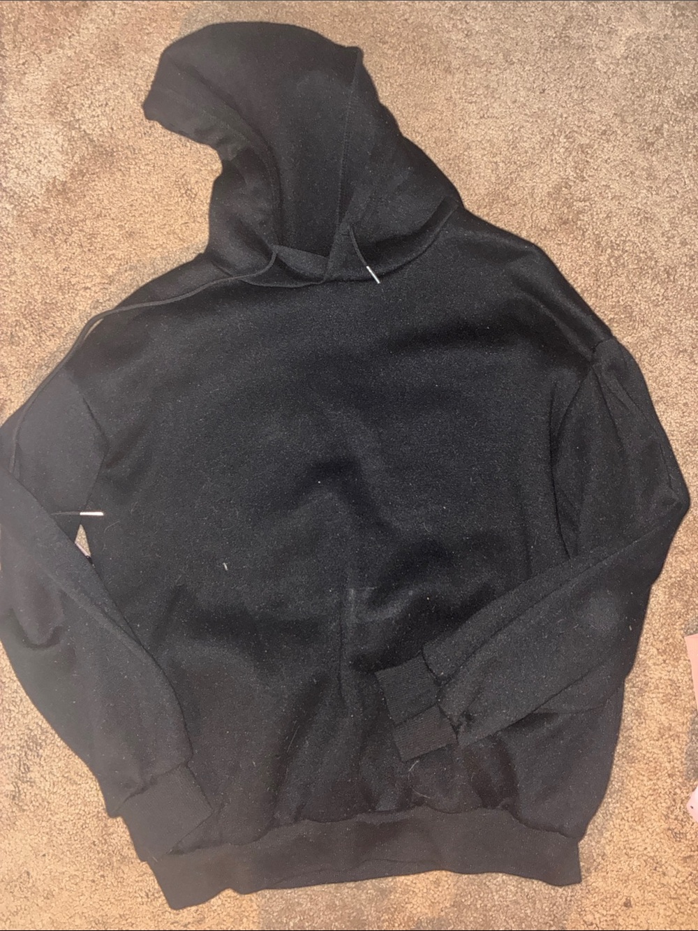 Men's Black Hooded Sweater - Classic Pullover